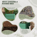 Outsunny Galvanised Steel Raised Garden Bed