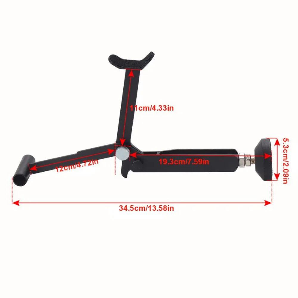 Portable Motorcycle Wheel Lift Stand for Front and Rear Wheels – Foldable Lever Design, Black