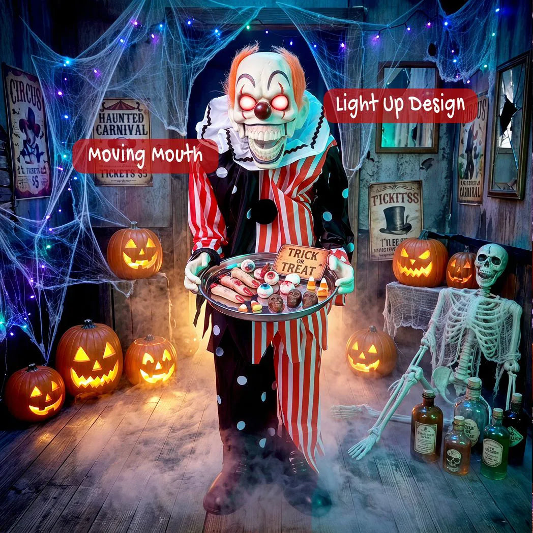 HOMCOM Animated Clown – Sound & Touch Activated