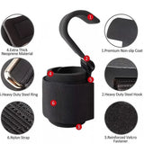 Weight Lifting Hooks with Padded Wrist Support Straps, 2 Pack – Coated Steel Deadlift Grips for Gym, Black