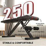 SPORTNOW Foldable Weight Bench with 6-Level Backrest, 4-Level Seat and Leg Roller – Home Gym Strength Training