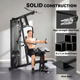 SPORTNOW Multi Gym with 45kg Weight Stack, Adjustable Seat & Backrest – All-in-One Home Gym Machine