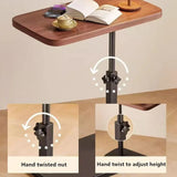 Adjustable C-Shaped Sofa Side Table with Rotating Desktop, 45–80cm – Laptop & Coffee End Table