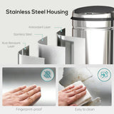 HOMCOM 50L Stainless Steel Sensor Bin with Soft-Close Lid – Touch-Free Automatic Kitchen Bin, Silver Tone