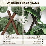 Outsunny Set of 2 Expandable Artificial Hedge Panels, Realistic Leaves – Outdoor Privacy Screen, 2 x 1m