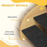 PawHut 3-Step Dog Stairs with Side Panels & Non-Slip Feet – Pet Steps for Sofa and Bed, Small Puppies
