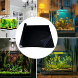Static Cling Aquarium Background Film, 200 x 40cm – Black Fish Tank Backdrop Sticker, DIY Cut to Fit