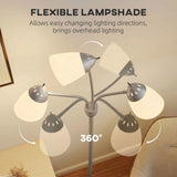 HOMCOM Arc Tree Floor Lamp with 3 Rotating Lights, 3 Colour Temps
