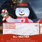 Outsunny 6ft Christmas Inflatable Snowman and Dog with Built-in LED Lights – Indoor Outdoor Garden Decoration