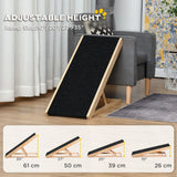PawHut Foldable Dog Ramp with 4 Adjustable Heights & Non-Slip Surface – Pet Ramp for Large Dogs, Black