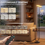 HOMCOM Uplighter Floor Lamp with Table and Reading Light