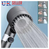 3-Mode High Pressure Handheld Shower Head with PP Filter & Pause Button – Water-Saving Massage Spray