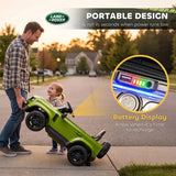 AIYAPLAY Land Rover Licensed 12V Kids Ride-On Car with Remote, Suspension and Soft Start – Lights and Music, Green