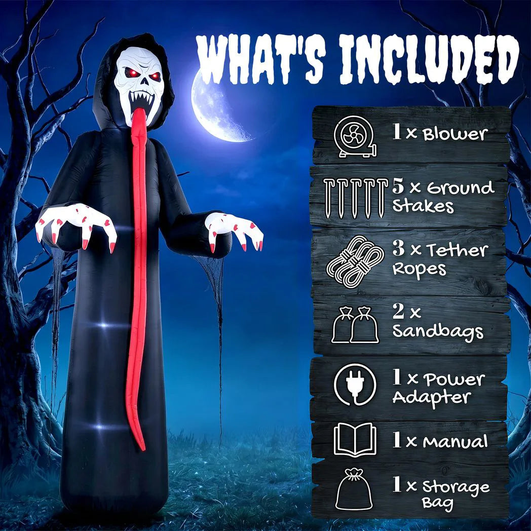 Outsunny 10 FT Halloween Inflatable Skeleton