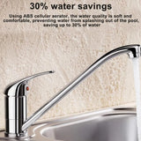 Modern Compact Kitchen Sink Mixer Tap with Swivel Spout, Single Lever and Solid Brass Body – Mono Chrome