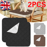 Waterproof Incontinence Chair Pads with Absorbent Layer & Non-Slip Backing, 2 Pack – Seat Protector, Black
