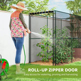 Outsunny Fruit Cage Bird Netting with Zipped Door and HDPE Mesh Cover – Brassica Protection Tent, 2 x 1 x 1.6 m
