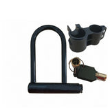 Heavy Duty U-Shaped Bike Lock with 2 Keys & Mounting Bracket – Zinc Alloy Anti-Theft Lock for Bicycles & Scooters