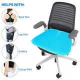 Cooling Honeycomb Gel Seat Cushion – Double-Layer Egg-Shaped Sitting Pad for Office, Car and Travel, Blue