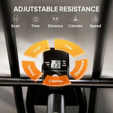 SPORTNOW Exercise Bike with Adjustable Seat, LCD Display and Silent Belt Drive – Home Gym Cardio