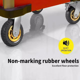 4 x 150mm Heavy Duty Swivel Castor Wheels with Brakes – Non-Marking Rubber, 300kg Combined Load