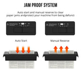 Small Paper Shredder for Home, 6 Sheet Strip Cut Paper Shredder Without Basket,Portable Shredder Extendable Arm Design with Overheat Protection for Home Office