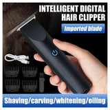 Men's Pro Electric Hair Clippers & Beard Trimmer with 4 Limit Combs – USB Rechargeable Barber Shaver, Black