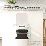 HOMCOM 12L Automatic Sensor Bin – Touchless Kitchen Bin with Fingerprint-Resistant Stainless Steel, White