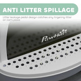 PawHut Enclosed Cat Litter Box with Pull-Out Drawer, Scoop and Deodorising Bags – Odour Control, Portable