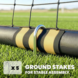 SPORTNOW 6 x 4ft Portable Football Goal with EPE Foam Padded Frame & Ground Stakes – Garden Football Net