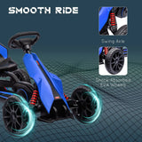 HOMCOM Kids Pedal Go Kart with Adjustable Seat, EVA Wheels and Handbrake – Ride On for Ages 3-8, Blue