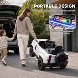 AIYAPLAY Land Rover Licensed 12V Kids Ride-On Car with Remote, Suspension and Soft Start – Lights and Music, White