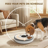 PawHut Automatic Cat Feeder with Programmable Timer, Six 180ml Trays & Ice Pack – Wet and Dry Food