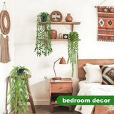 Artificial Hanging Trailing Plants in Pots, Set of 4 – Indoor Faux Greenery for Home & Office