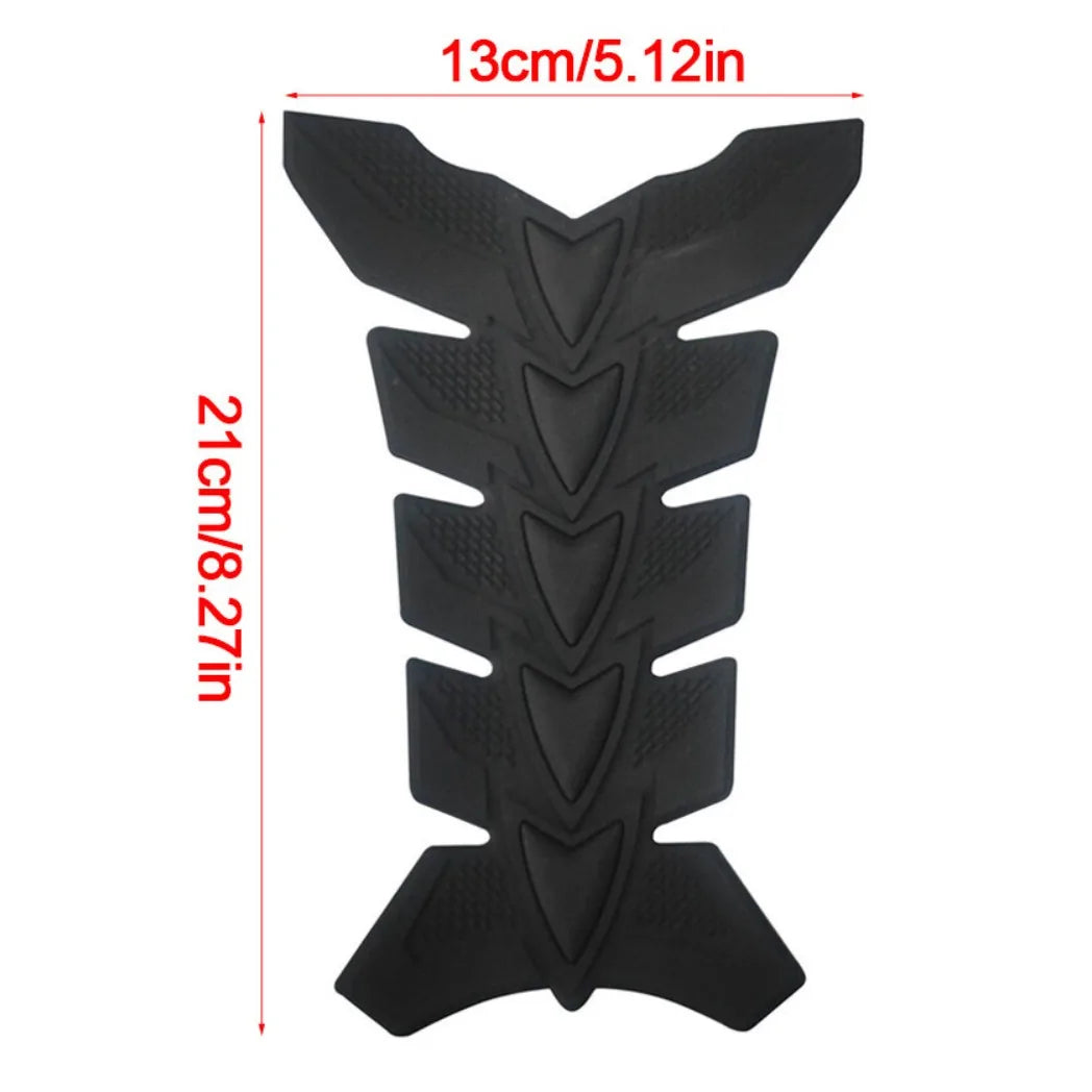 Universal Motorcycle Fuel Tank Protector Pad with Self-Adhesive Backing – Scratch Protection, Black