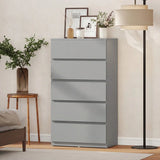 HOMCOM 5-Drawer Chest of Drawers with Soft-Close Hinges and Handle-Free Design – Modern Bedroom Storage Unit
