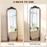HOMCOM Floor Mirror, 50 x 160 cm Full Length Mirror with Baroque Metal Frame for Bedroom, Living Room