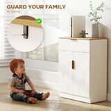 HOMCOM Modern Sideboard Storage Cabinet with Drawer and Adjustable Shelf, 82 x 60cm, White