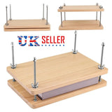 Wooden Bookbinding Press with Bolts and Wing Nuts – Portable Binding Press for Books, Albums and Scrapbooks