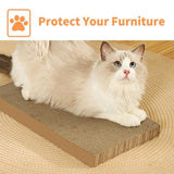 5-Pack Cat Box Scratcher with Storage Box – Heavy Duty Corrugated Cardboard Scratching Board and Bed