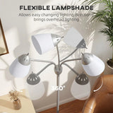 HOMCOM Arc Tree Floor Lamp with 3 Rotating Lights