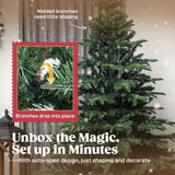 HOMCOM 5ft Artificial Christmas Tree with 772 Realistic Branches and Metal Stand – Easy Assembly, Green