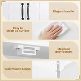 HOMCOM Wall-Mounted Bathroom Cabinet with 2 Doors & Adjustable Shelf – Medicine Cabinet, White