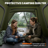 Outsunny 2-3 Person Pop Up Tent with 3000mm Waterproof Rating, UPF50 & Mesh Windows – Instant Camping Tent, Green