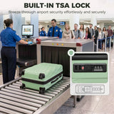 HOMCOM 20 Inch Cabin Suitcase with TSA Lock & 360° Spinner Wheels – 41L ABS Hard Shell Carry-On Luggage, Green