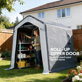 Outsunny 1.8 x 2.4m Waterproof Garden Storage Shed Tent – Portable Shelter for Motorbikes, Bikes and Garden Tools