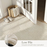 HOMCOM Modern Geometric Plush Rug, Non-Slip, 200 x 140cm – Cream