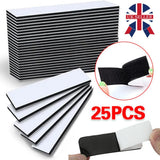25 Pack Heavy Duty Self-Adhesive Hook-and-Loop Strips, 3 x 10cm – No-Nails Picture Hanging Tape, Black