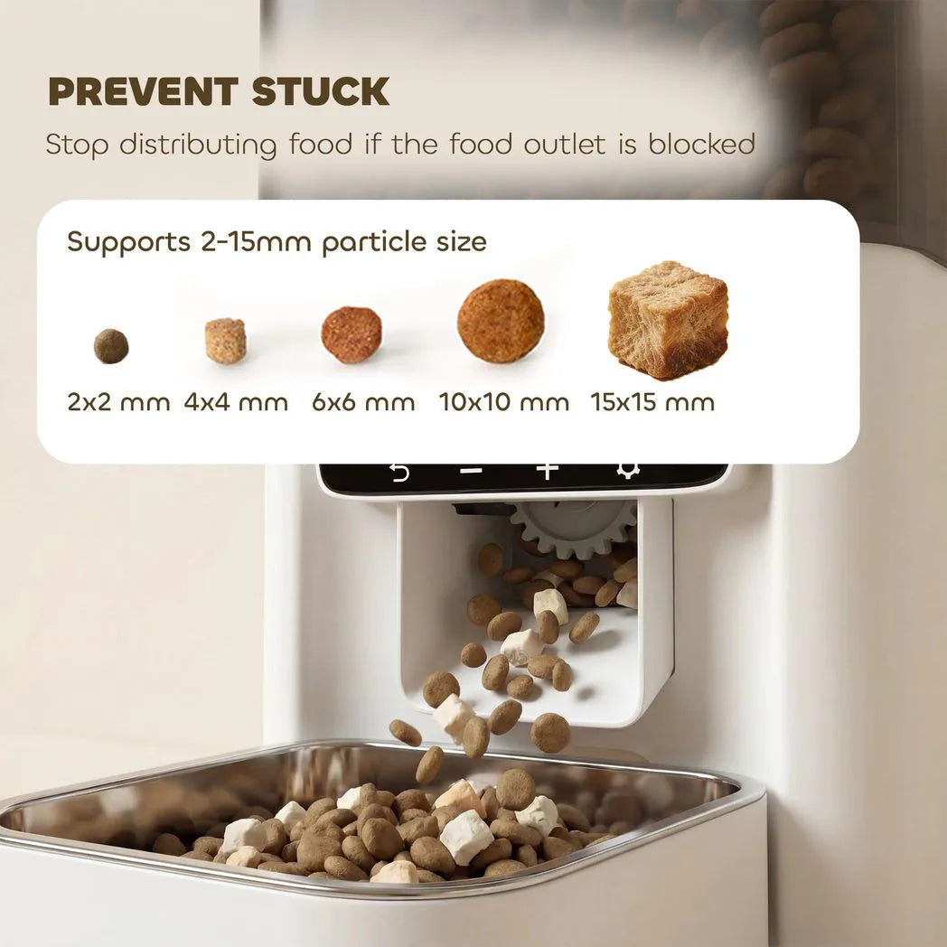PawHut Programmable Automatic Cat Feeder with Timer, 4.5L Hopper, 6 Meals a Day & 10s Voice Recorder
