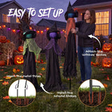 HOMCOM 120cm Witches Holding Hands Halloween Decorations Outdoor Indoor